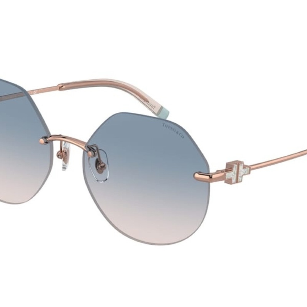 Tiffany & Co. sunglasses TF3077, blue gradient , rose gold frame